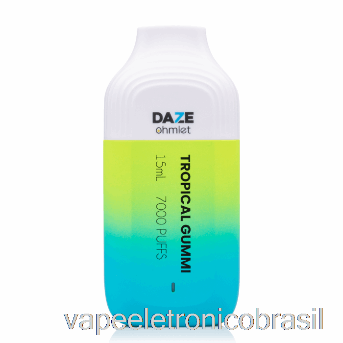 Vape Recarregável 7 Daze Ohmlet 7000 Goma Tropical Descartável